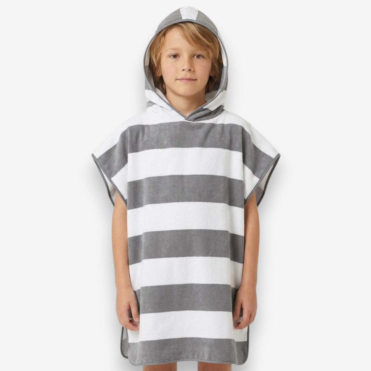Poncho de bain enfant à rayures