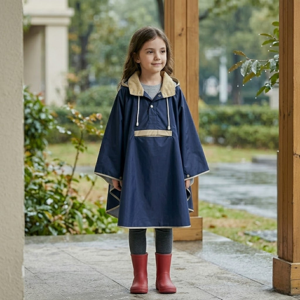 Poncho pluie enfant à capuche
