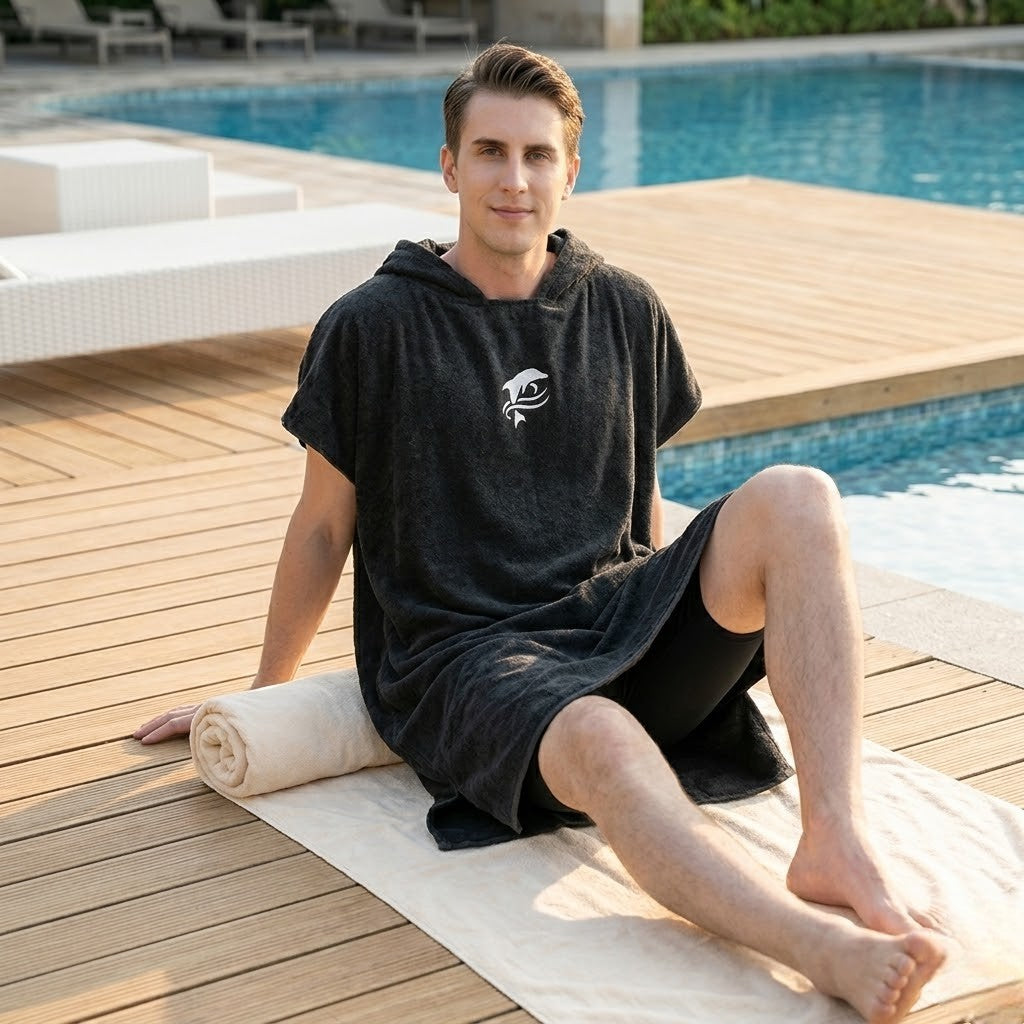 Poncho plage homme confortable