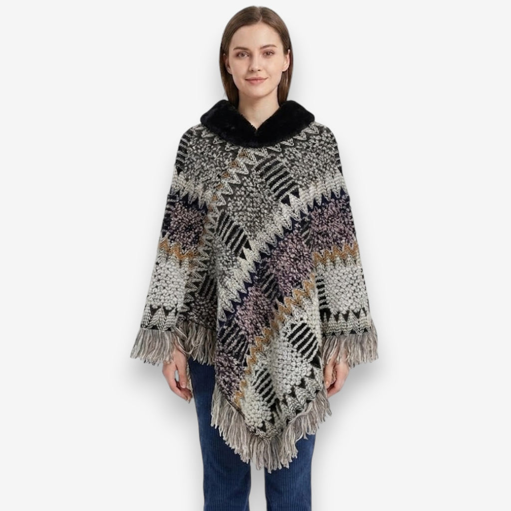 Poncho mexicain en laine