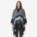 Poncho tendance femme noir et blanc
