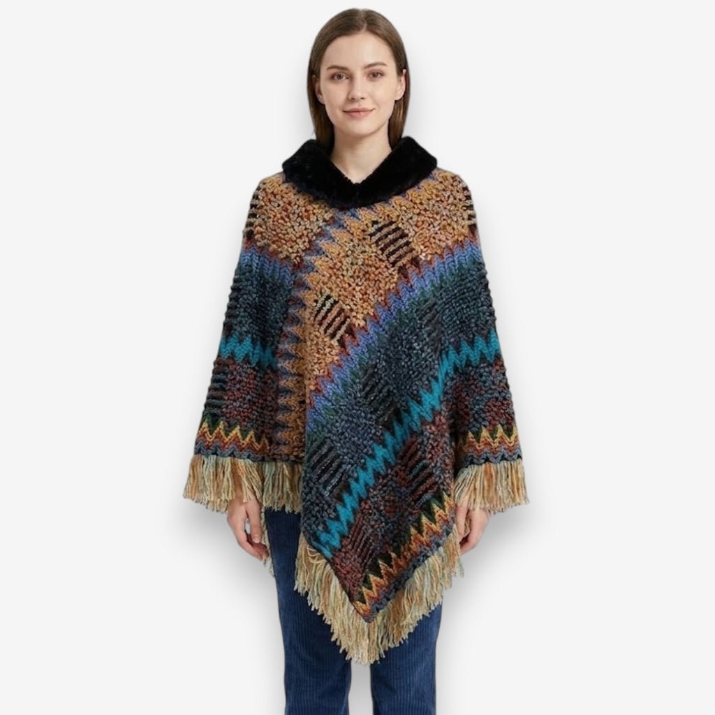 Poncho mexicain en laine