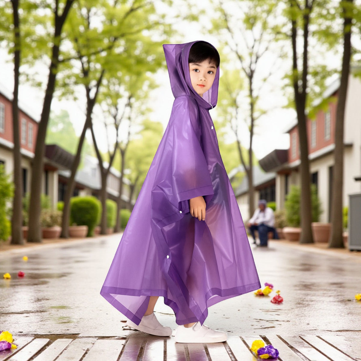 Poncho pluie enfant pratique