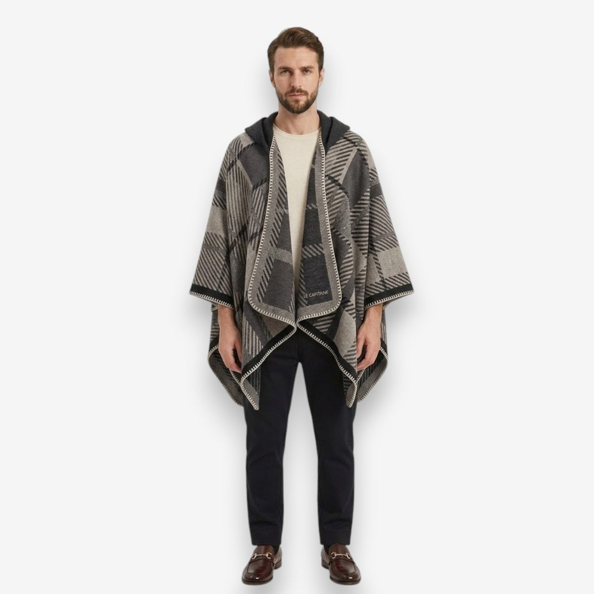 Poncho chaud homme raffiné