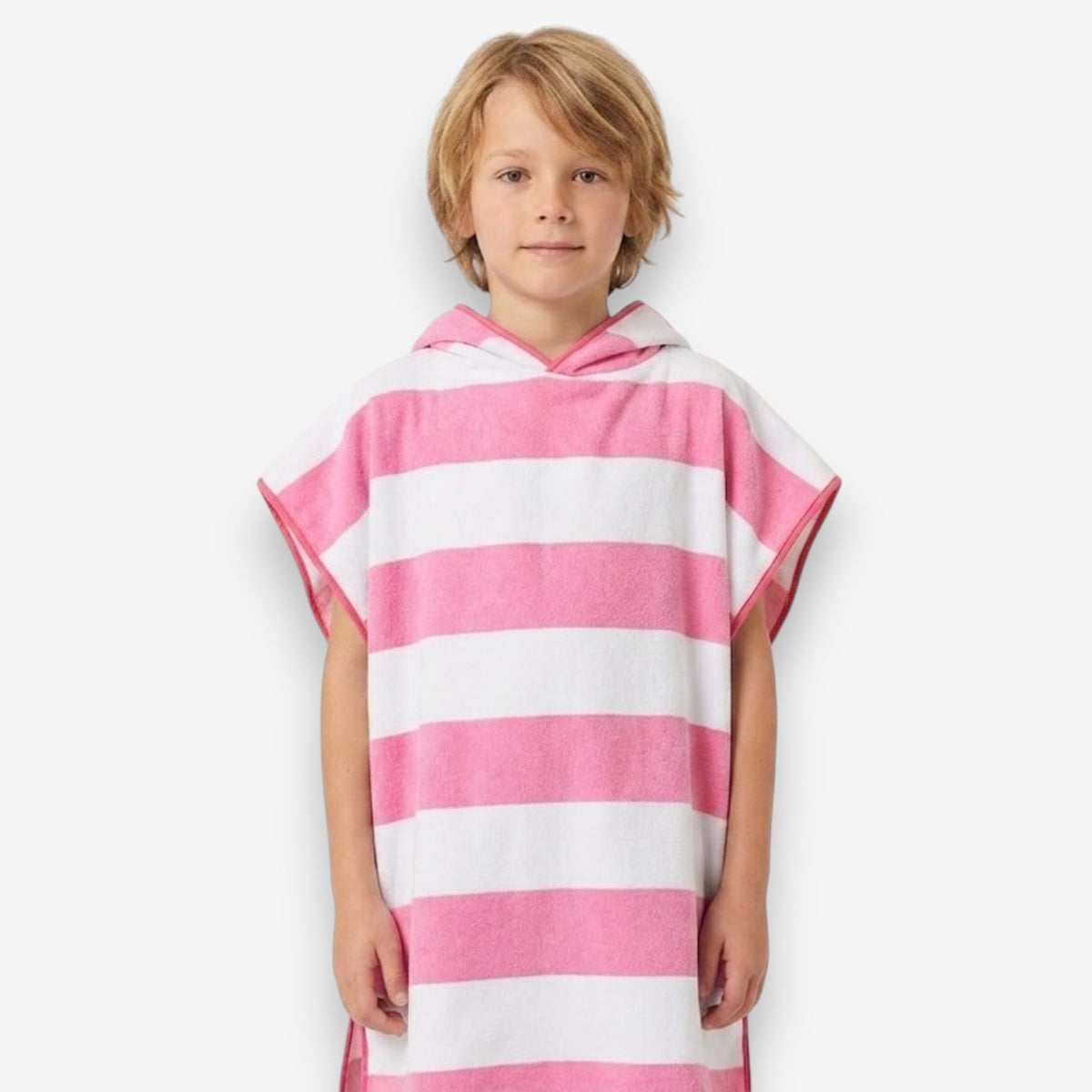 Poncho de bain enfant à rayures