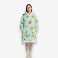 Poncho polaire femme fruits