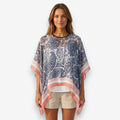 Poncho été femme rose