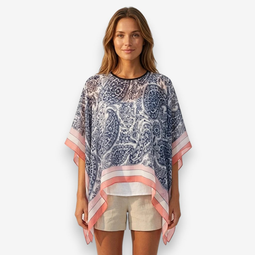 Poncho été femme rose