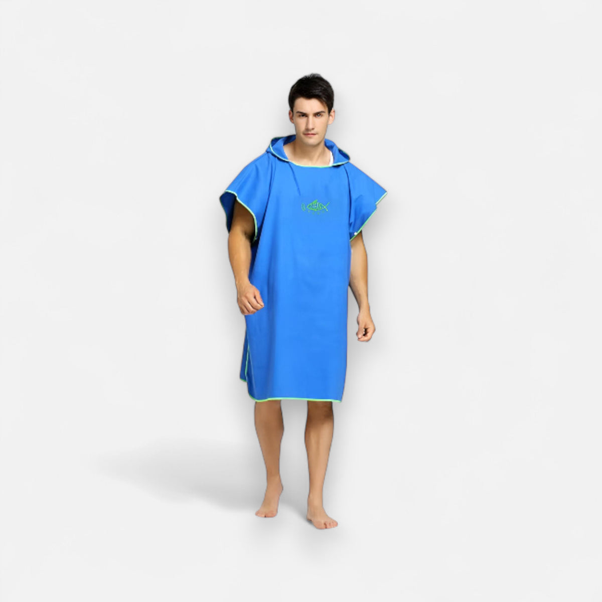 Poncho plage homme motif poisson