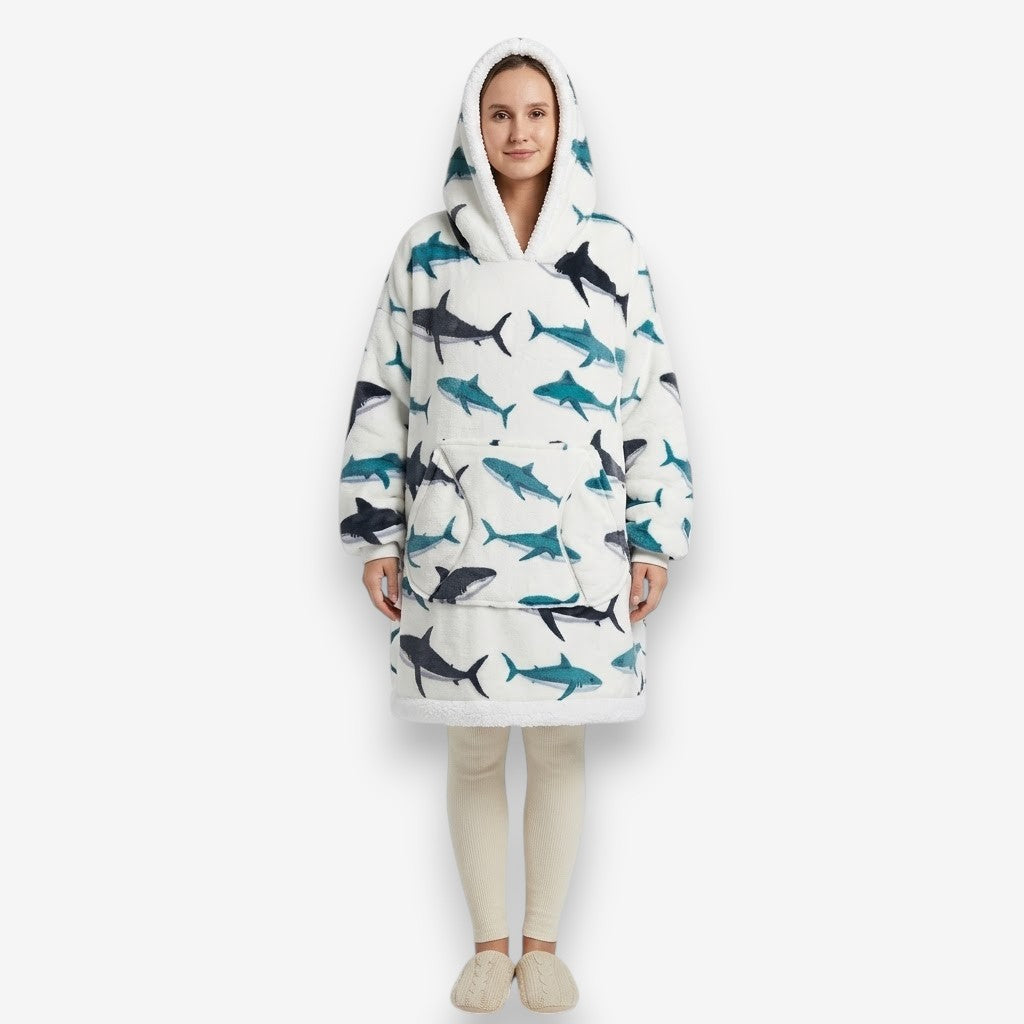 Poncho polaire femme Requin