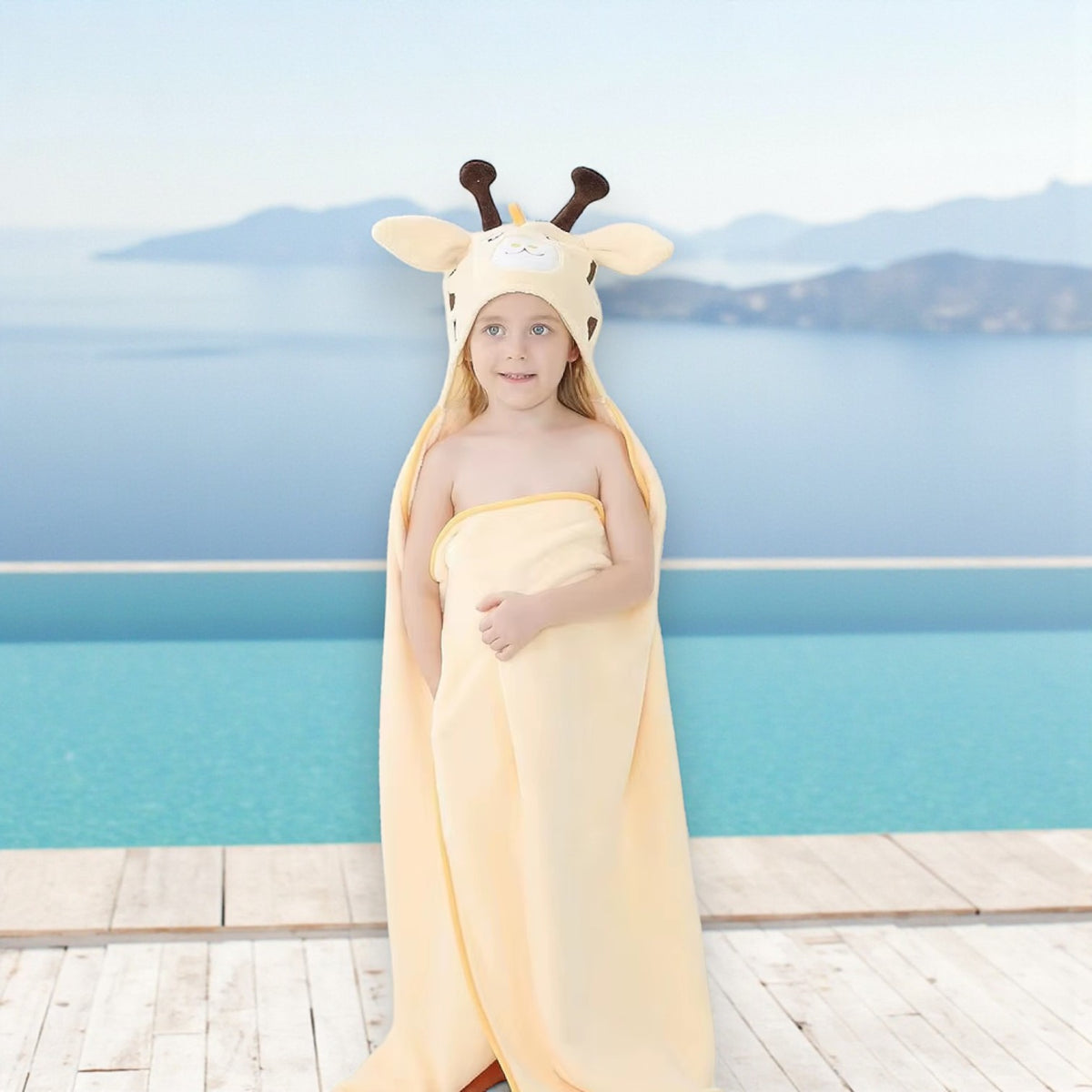 Poncho de bain enfant à capuche animal