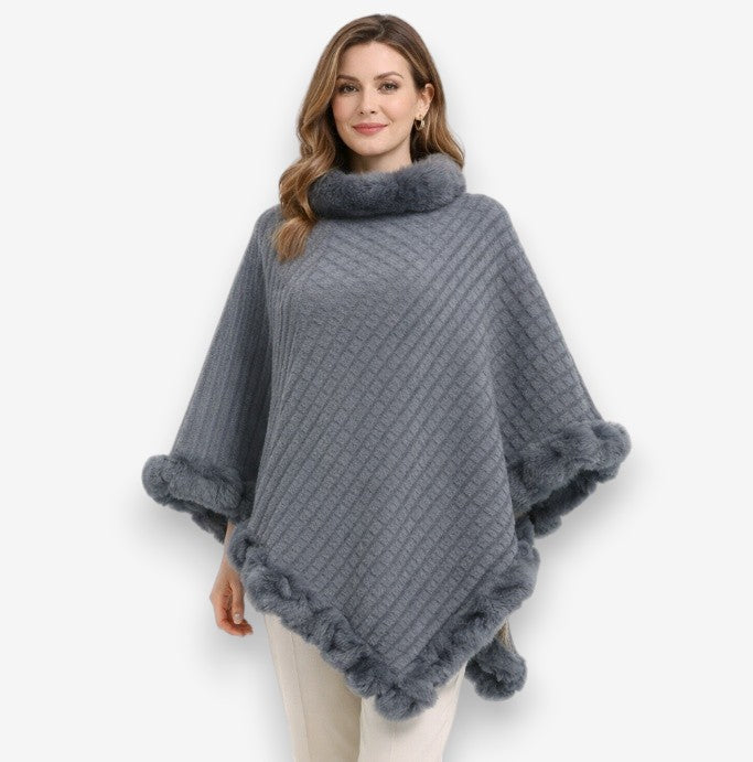 Poncho Maille Élégante