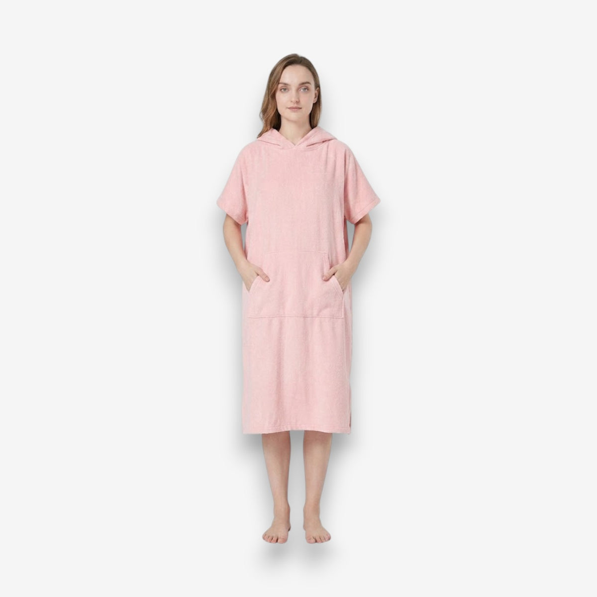 Poncho de bain femme uni