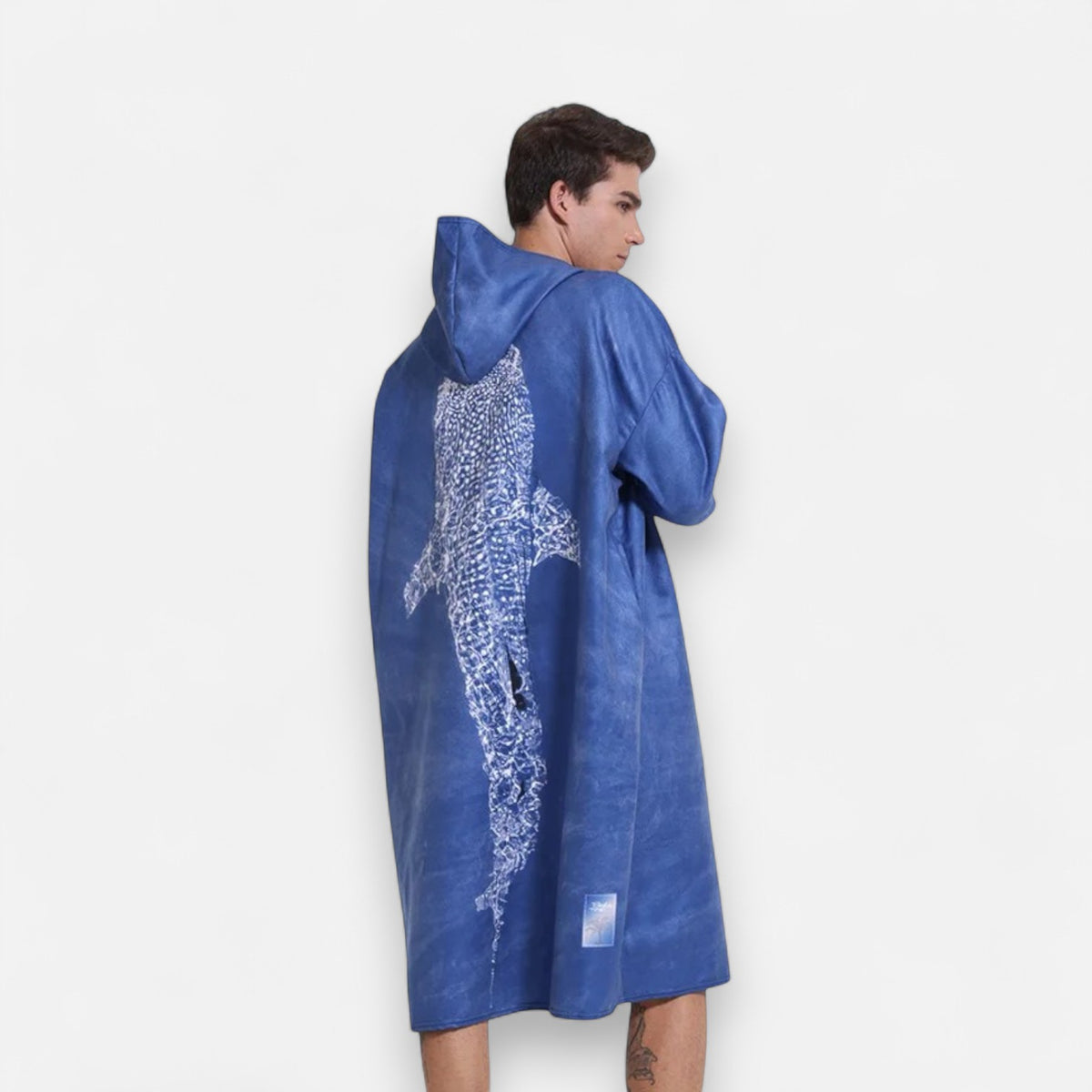 Poncho surf homme bleu