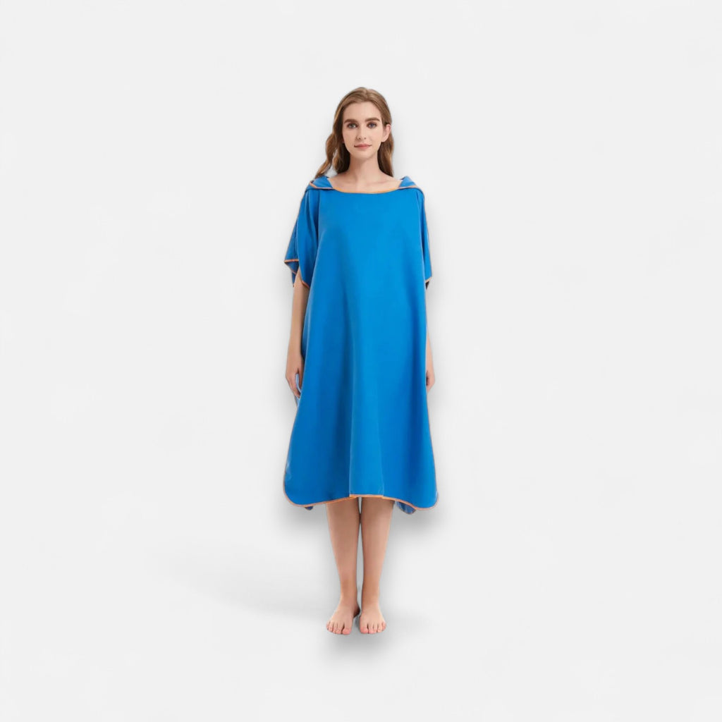 Poncho de bain femme microfibre