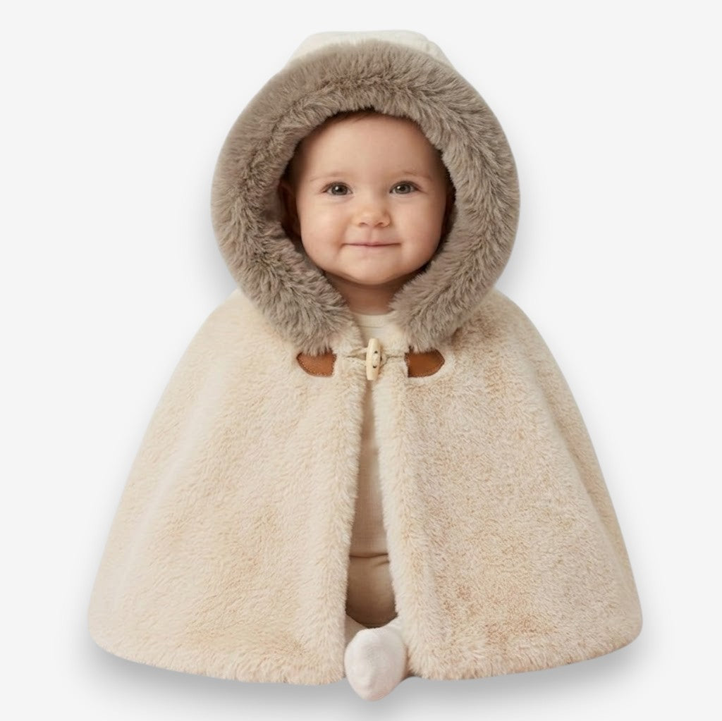Poncho chaud bébé design raffiné