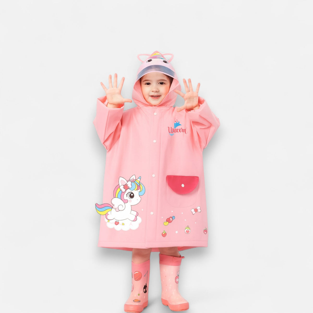 Poncho pluie enfant style féerique