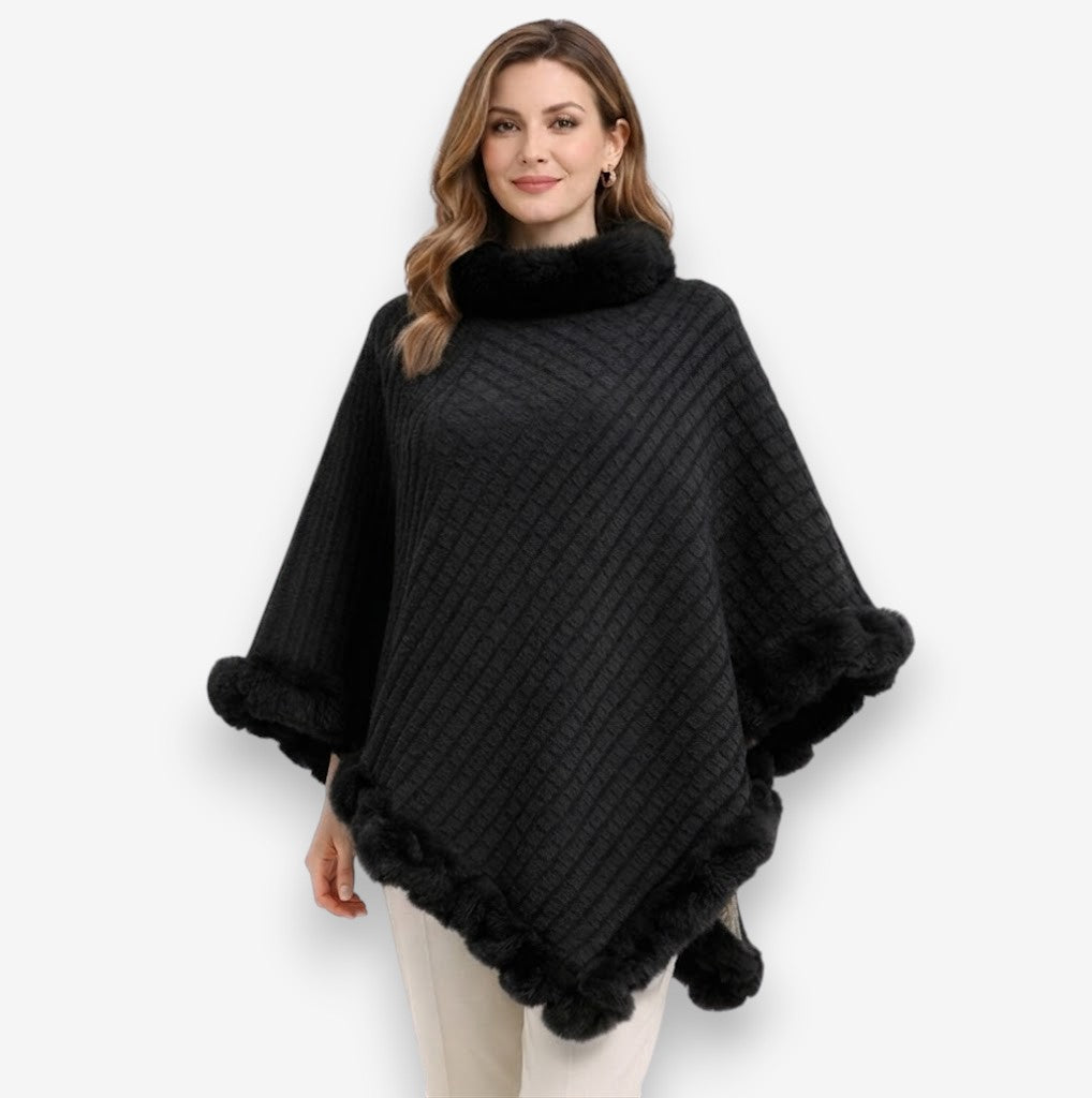 Poncho Maille Élégante