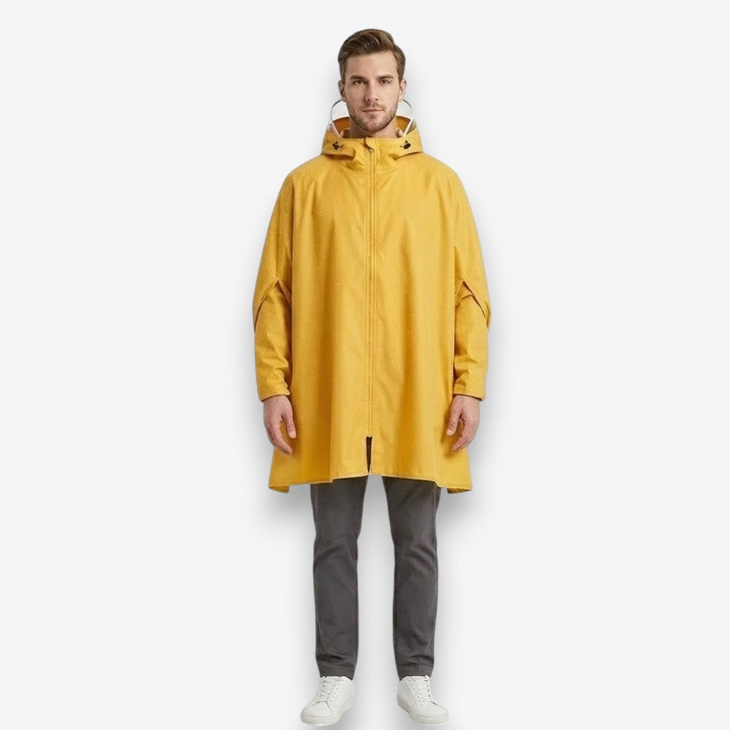 Poncho pluie homme jaune