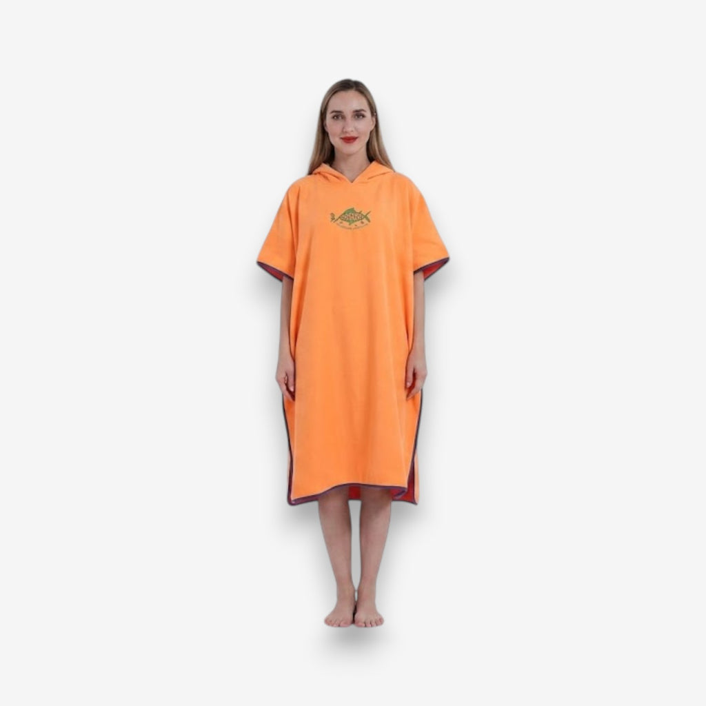 Poncho de bain femme motif poisson