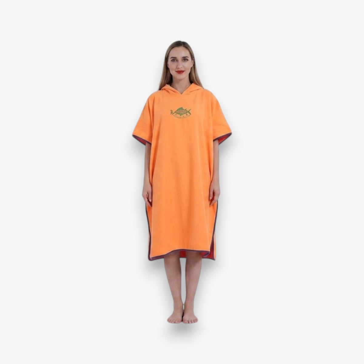 Poncho de bain femme motif poisson