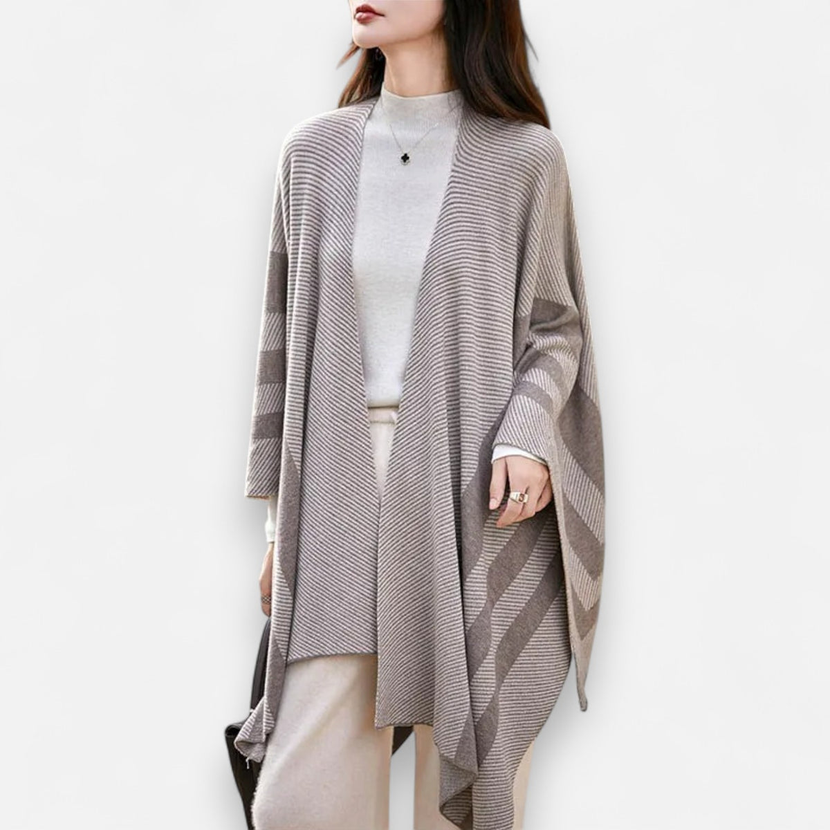 Poncho en laine femme élégant