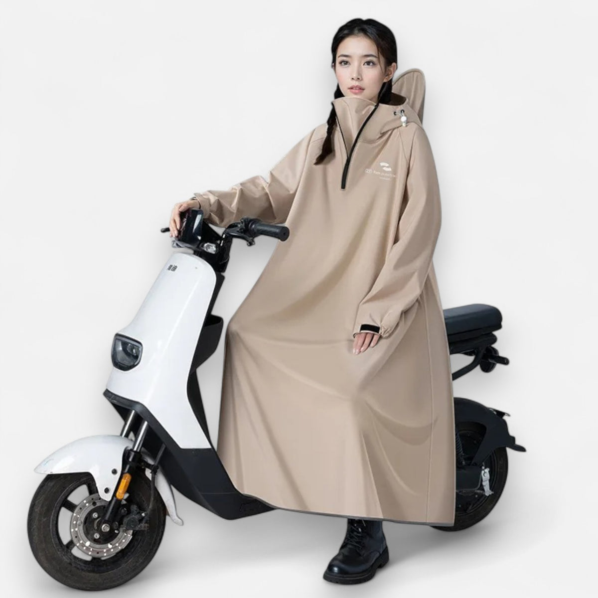 Poncho pluie femme tendance long