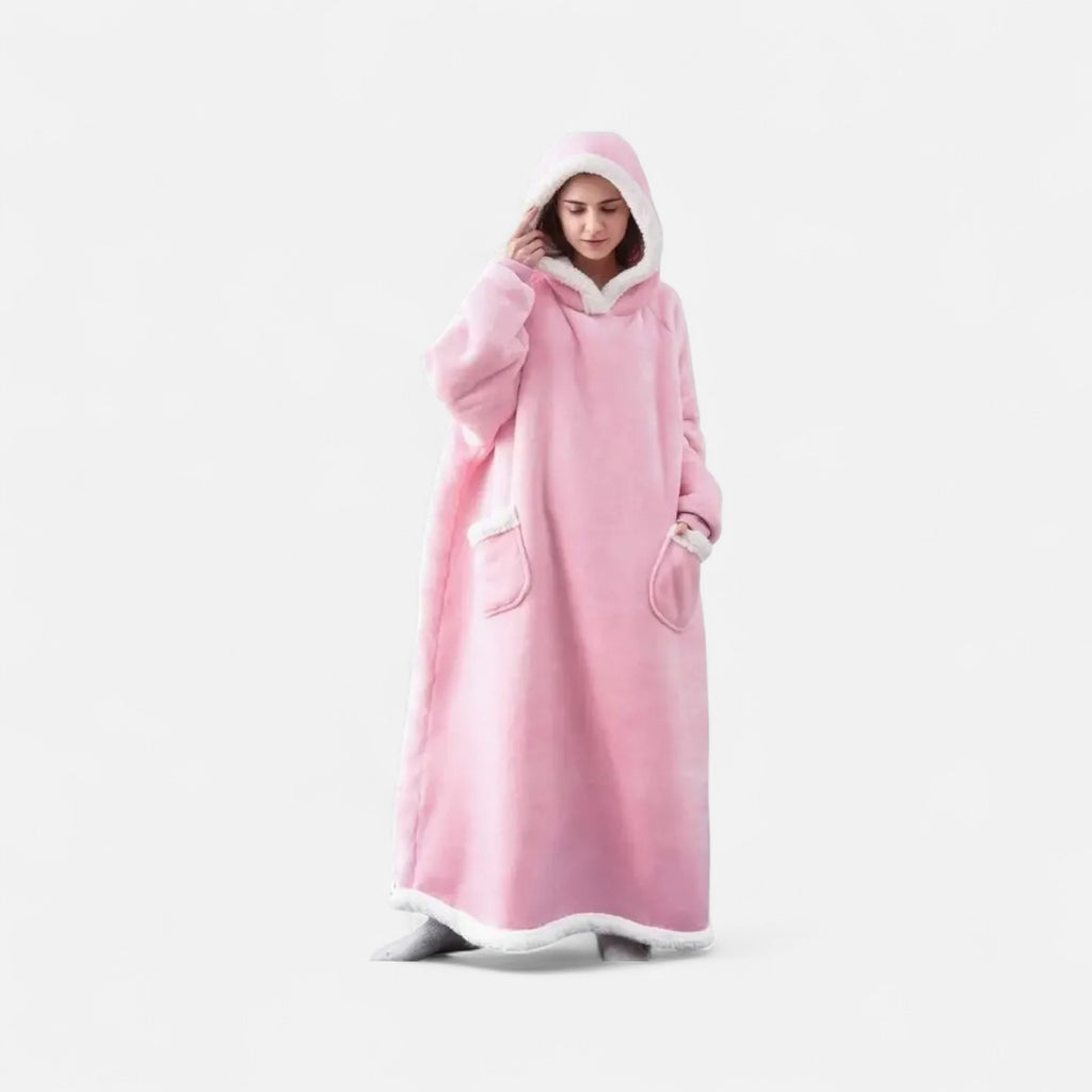 Poncho polaire femme long