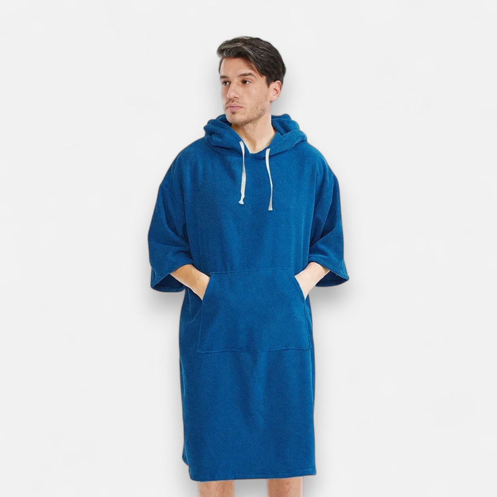 Poncho de bain homme avec poche