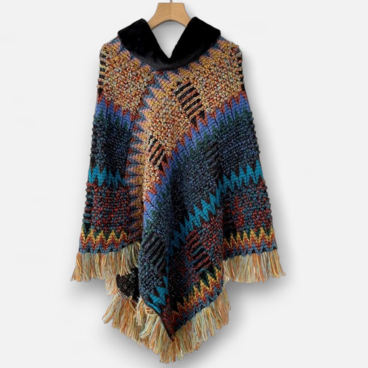 Poncho mexicain en laine
