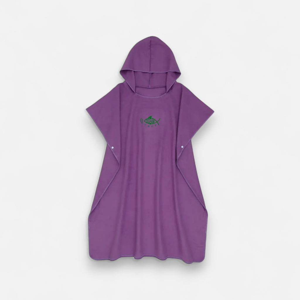 Poncho de bain femme motif poisson