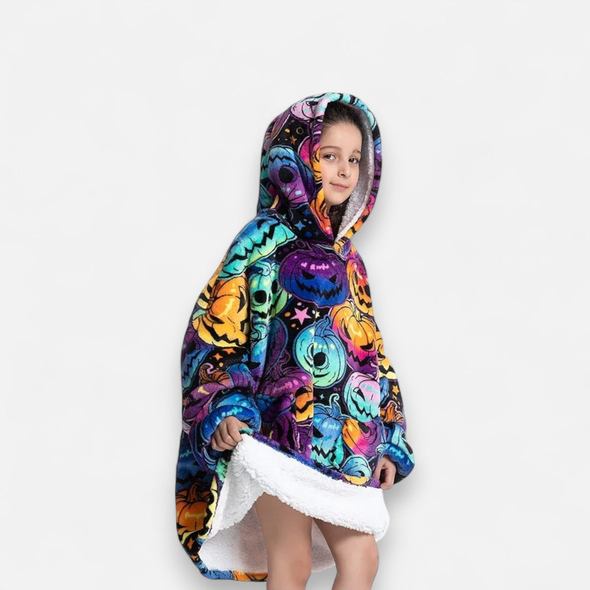 Poncho polaire enfant halloween