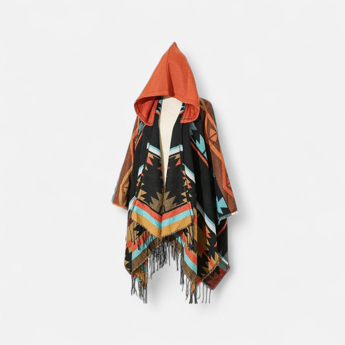 Poncho chaud homme hiver coloré