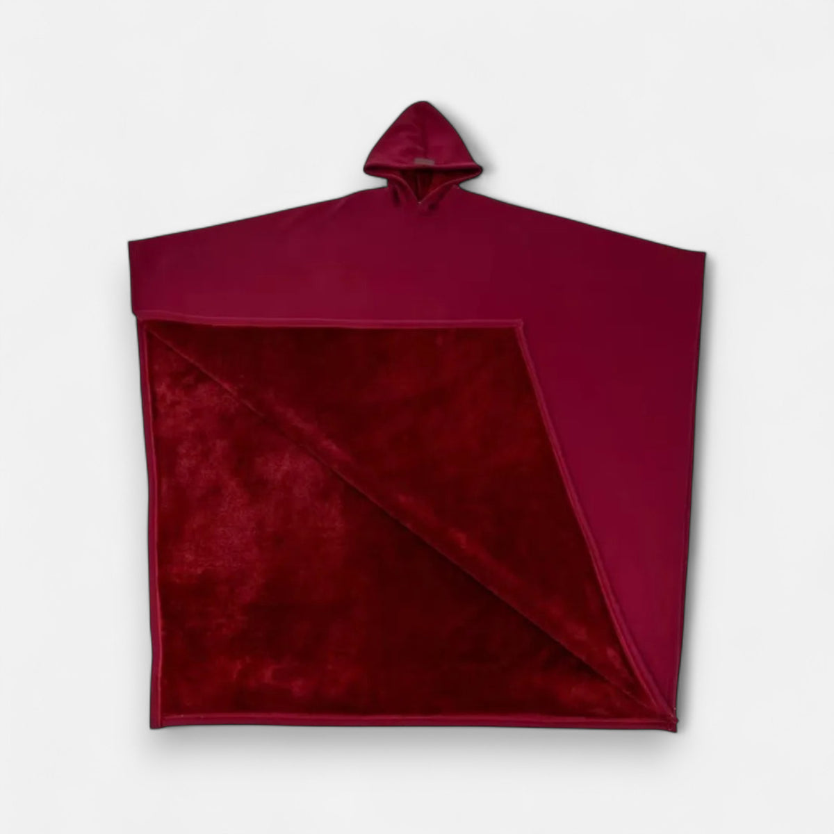 Poncho chaud homme avec capuche