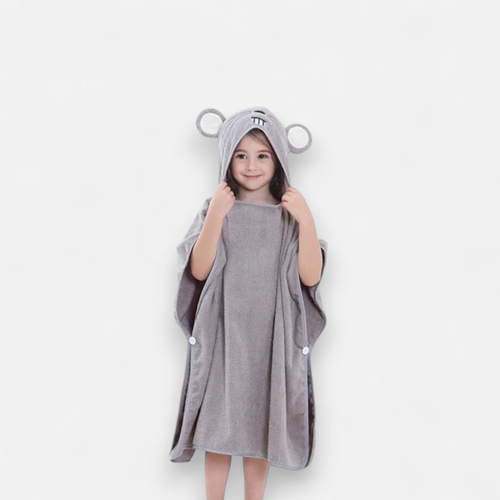 Poncho surf enfant à capuche animaux