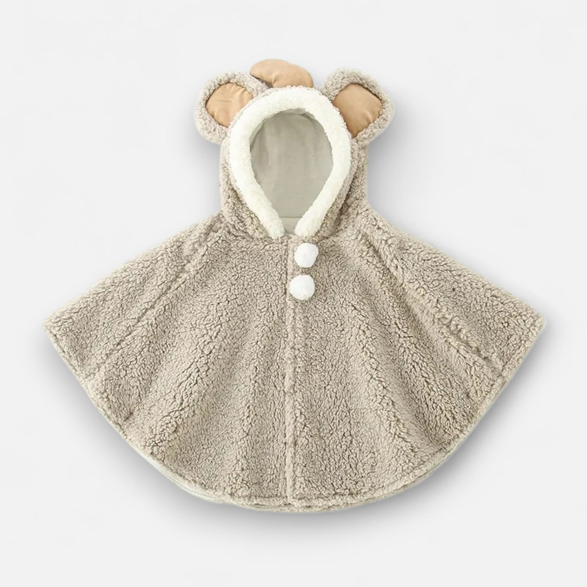 Poncho chaud bébé oreilles d’ourson
