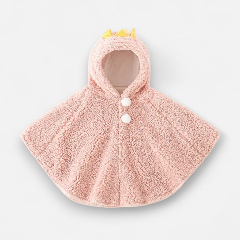 Poncho chaud bébé oreilles d’ourson