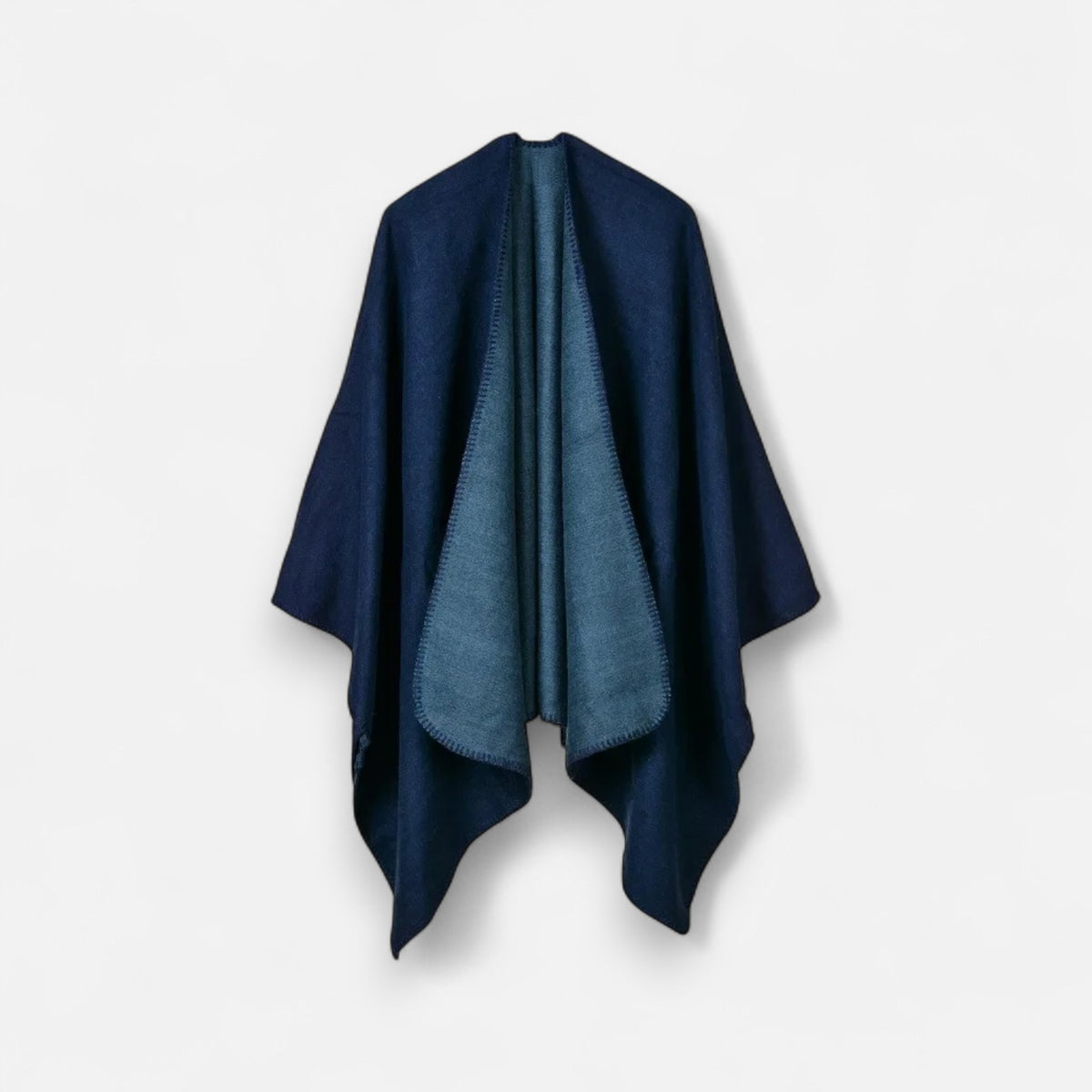 Poncho en laine femme classique