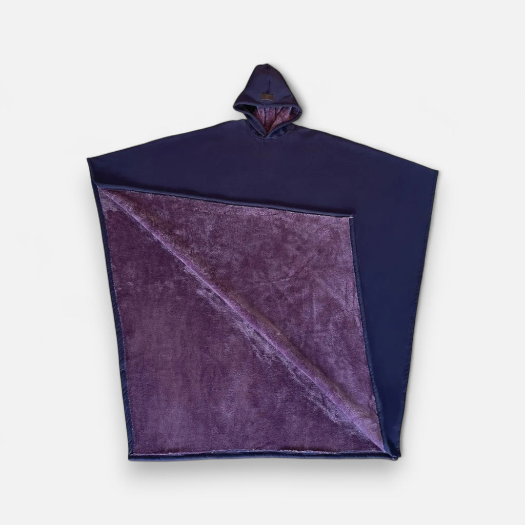 Poncho chaud homme avec capuche