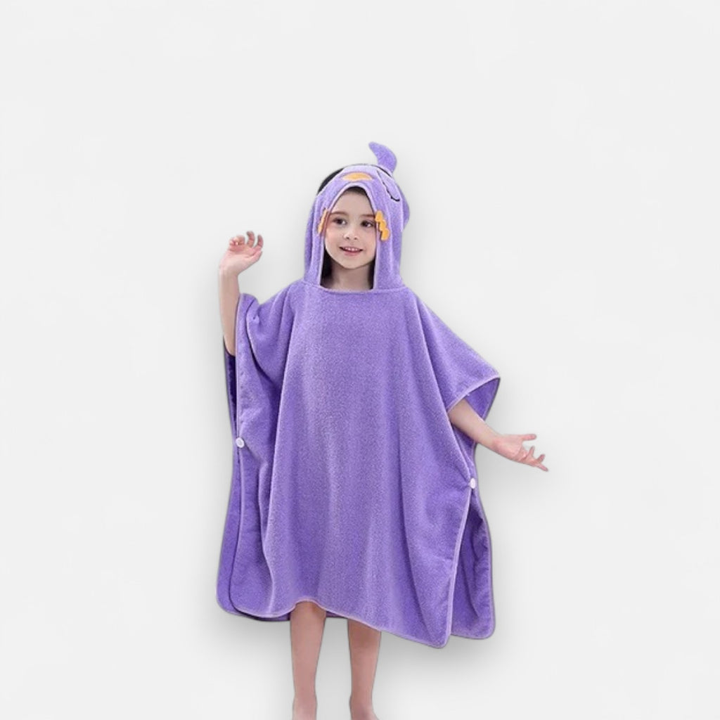 Poncho surf enfant à capuche animaux