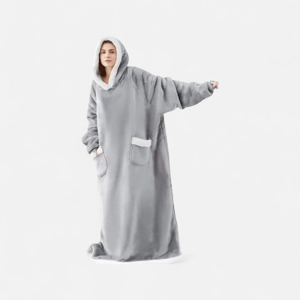 Poncho polaire femme long