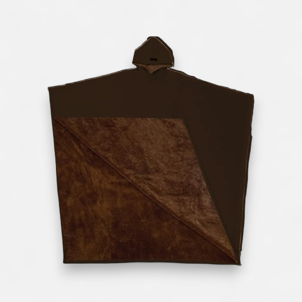 Poncho chaud homme avec capuche