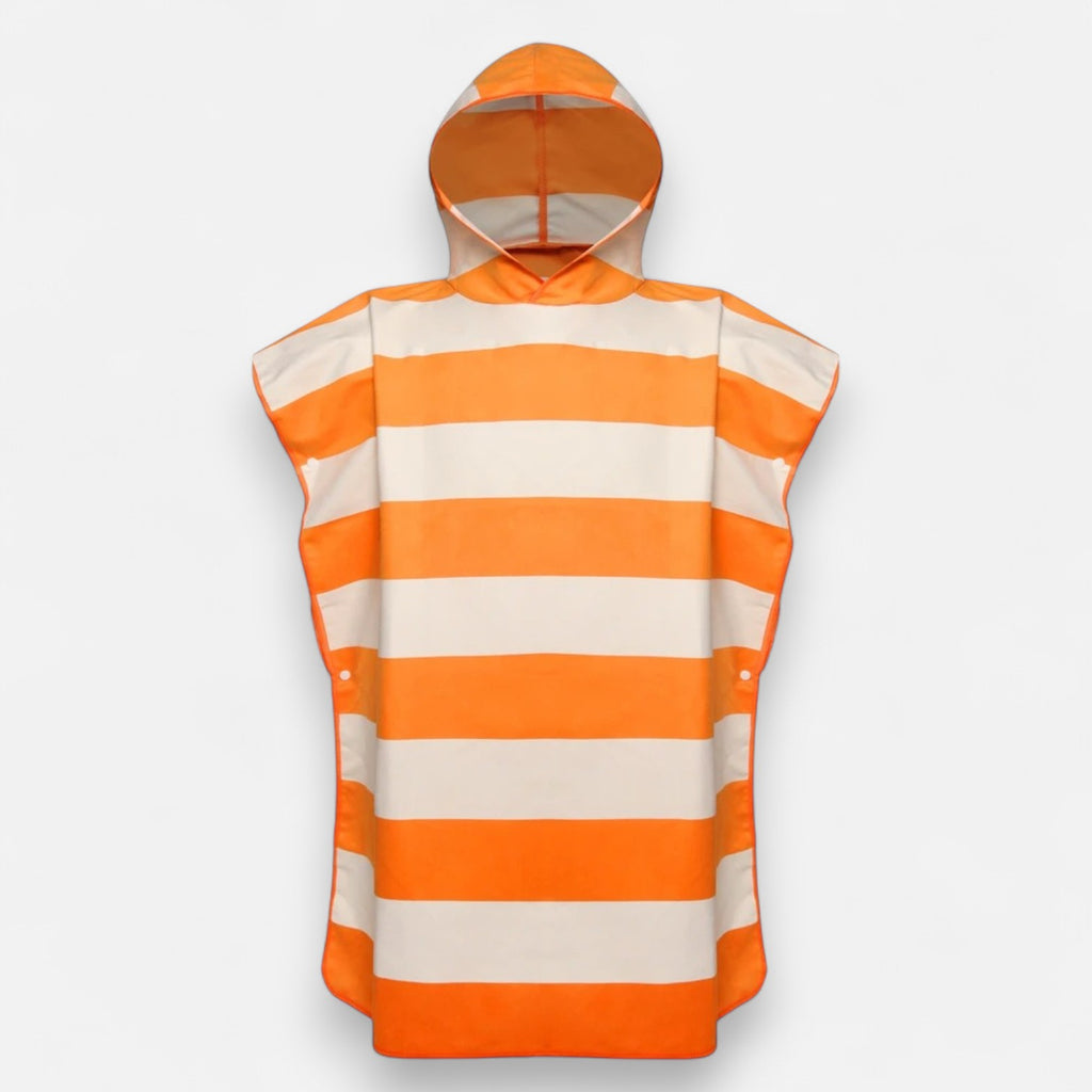 Poncho de bain enfant à rayures