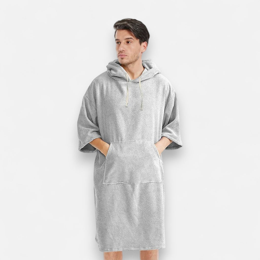 Poncho de bain homme avec poche
