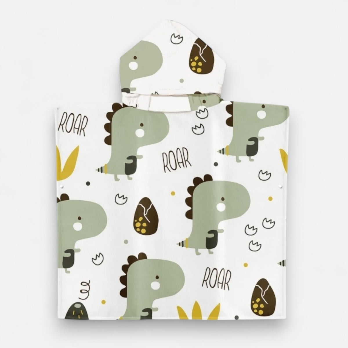 Poncho plage enfant dinosaure