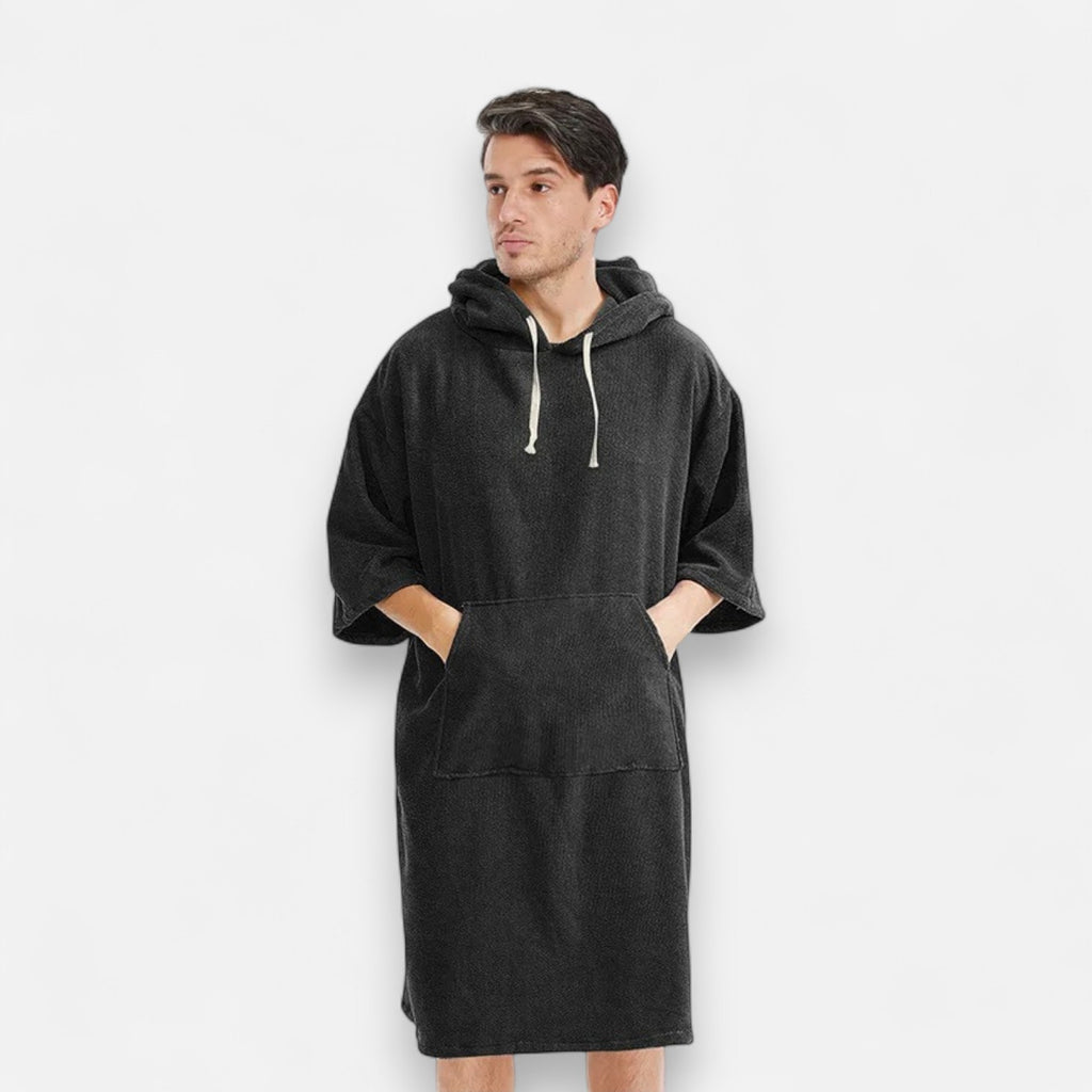 Poncho de bain homme avec poche