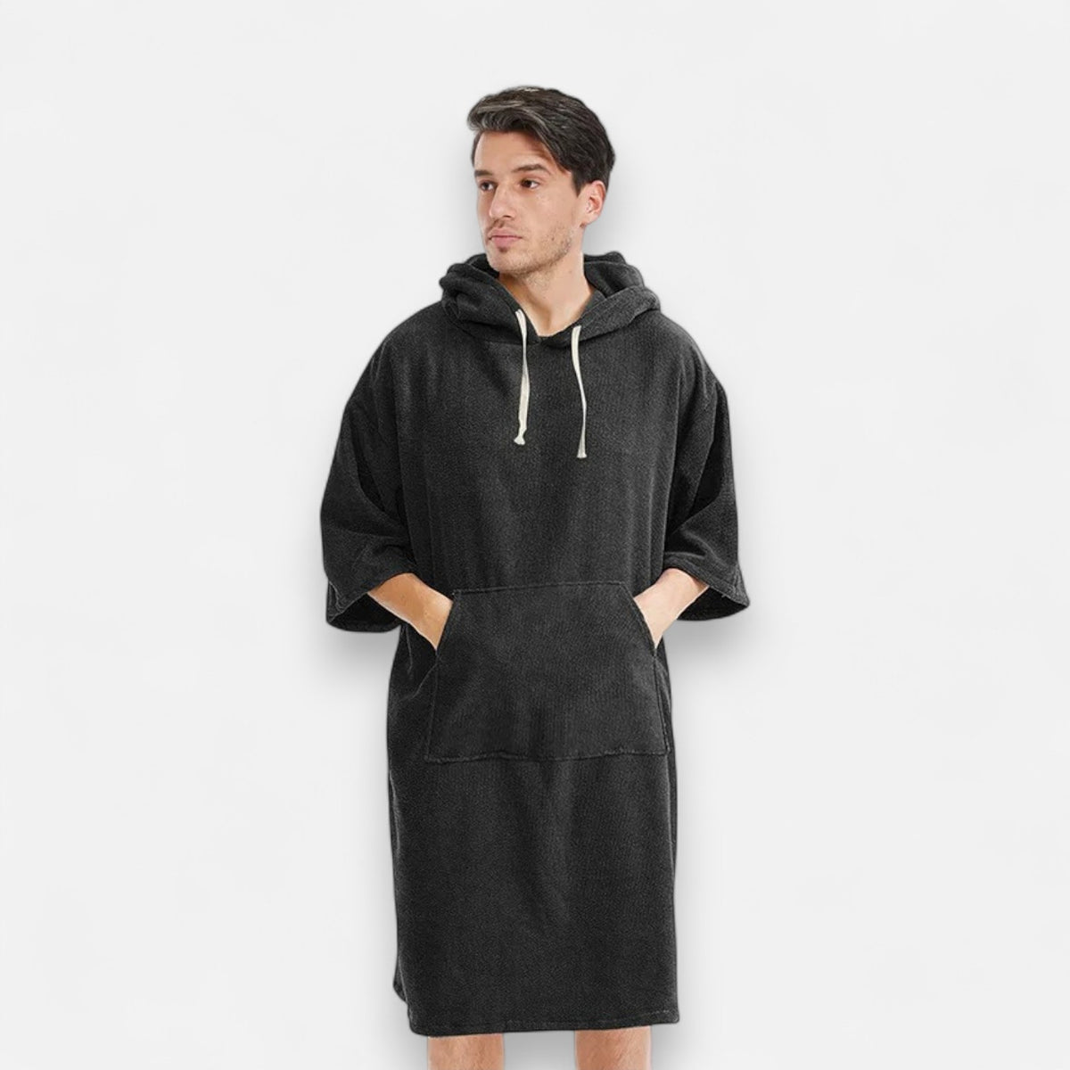 Poncho de bain homme avec poche