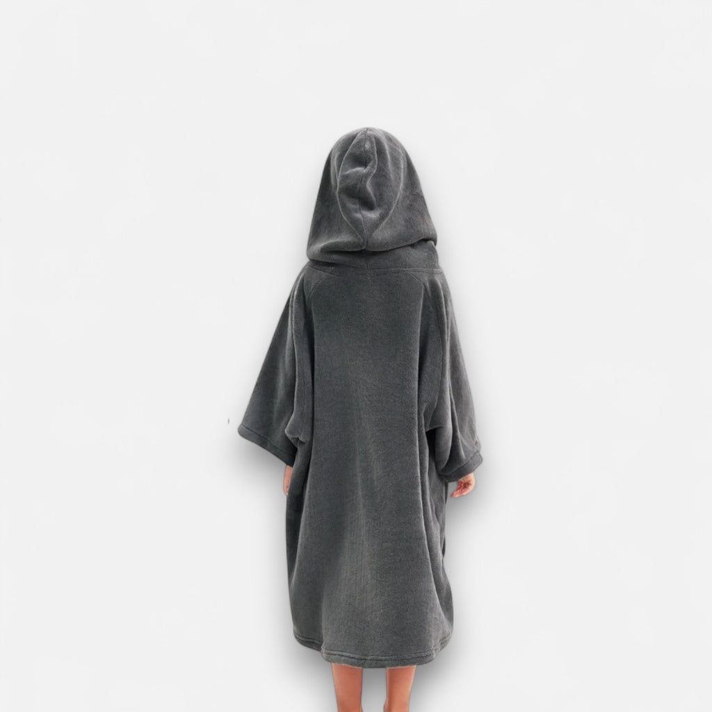 Poncho de bain enfant polaire avec poches