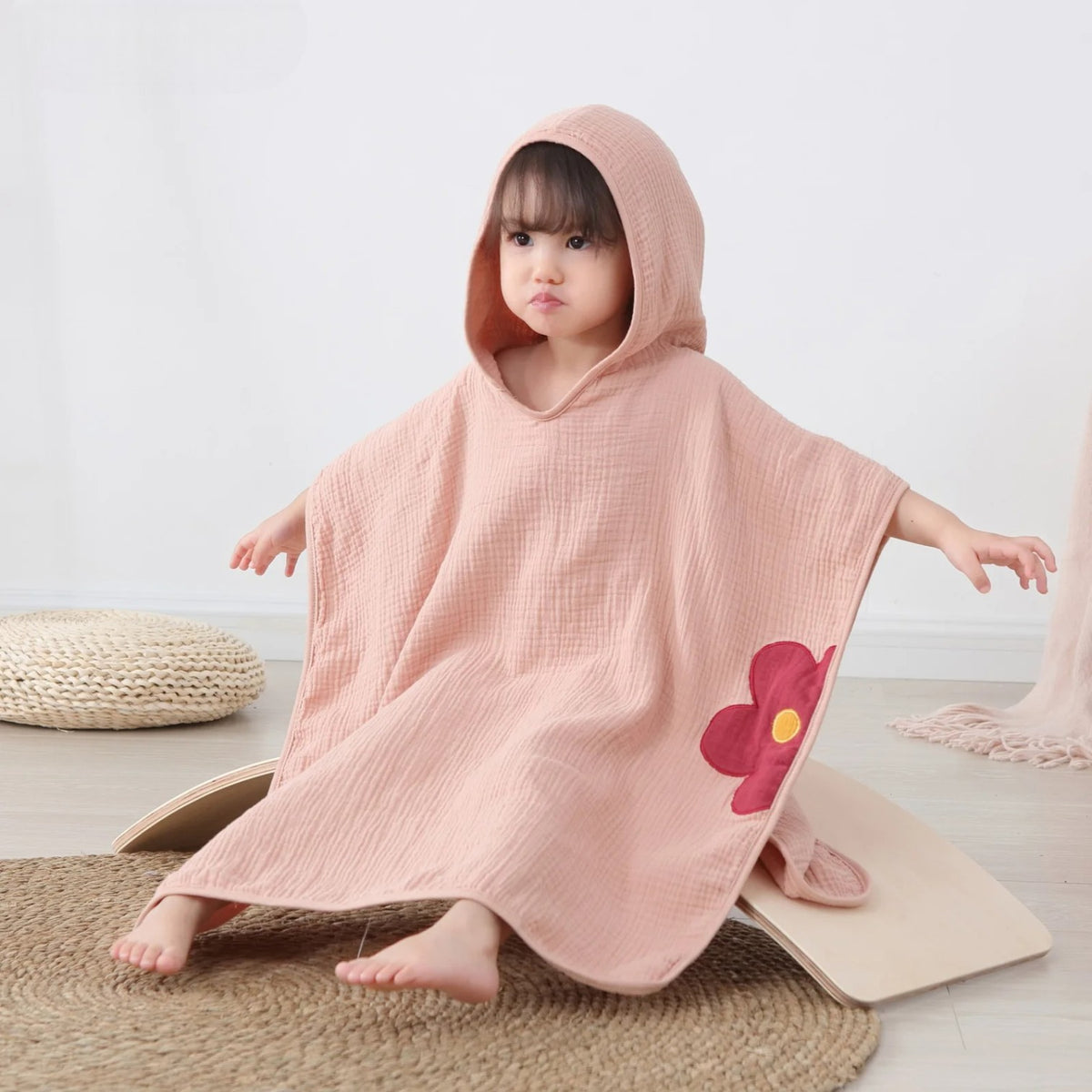 Poncho de bain enfant absorbant et doux