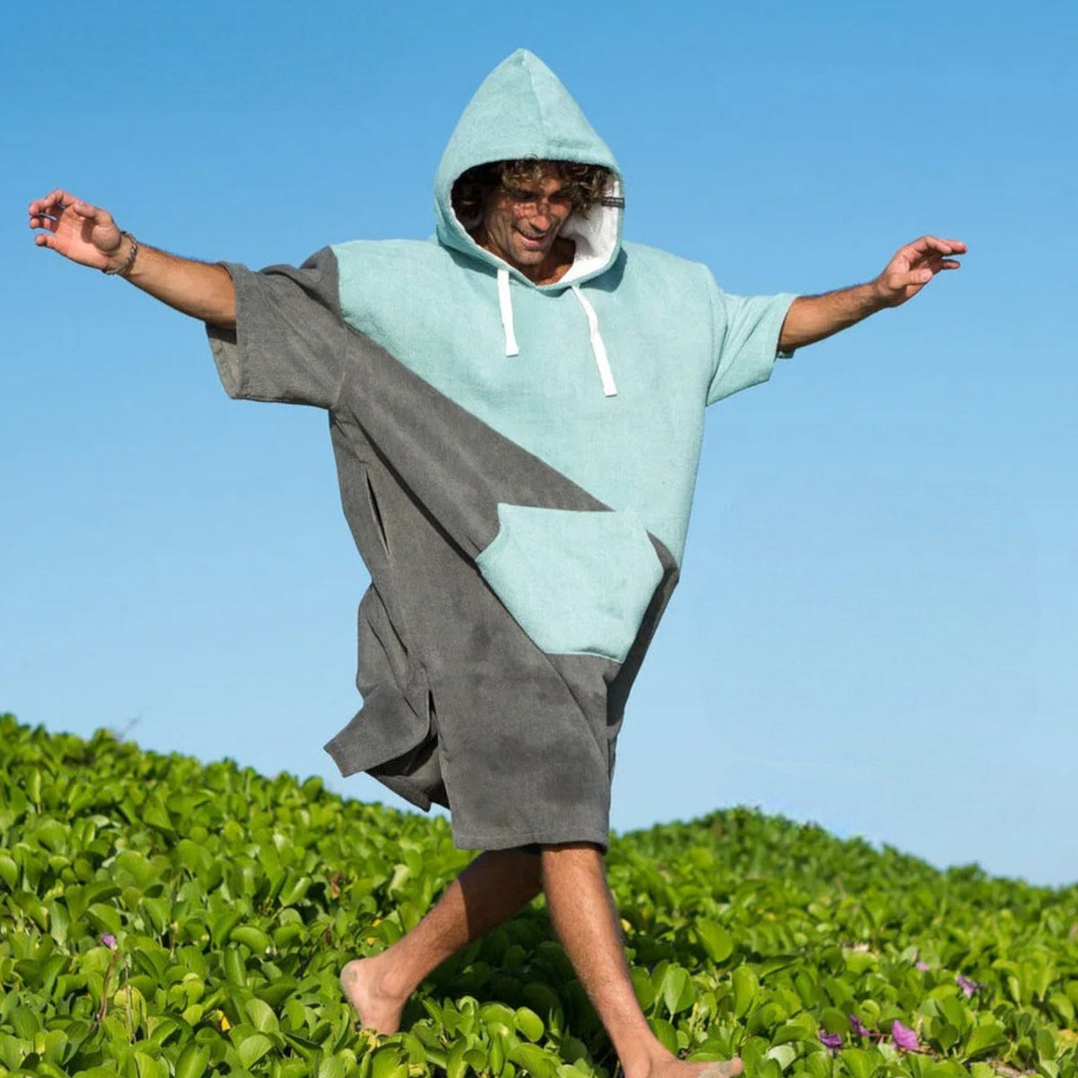 Poncho surf homme bicolore